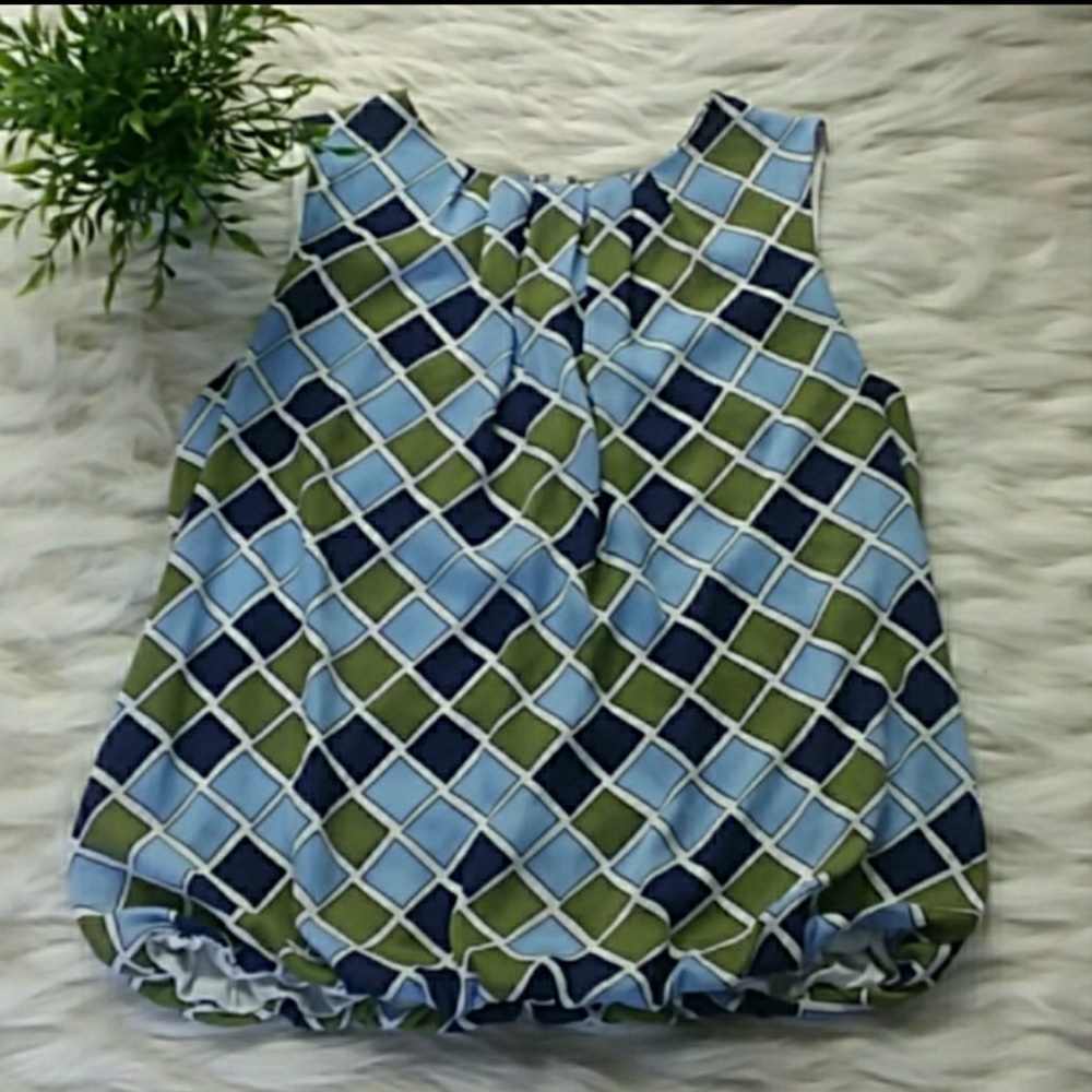 Liz Claiborne geometric print elastic waist top XL - Picture 3 of 8